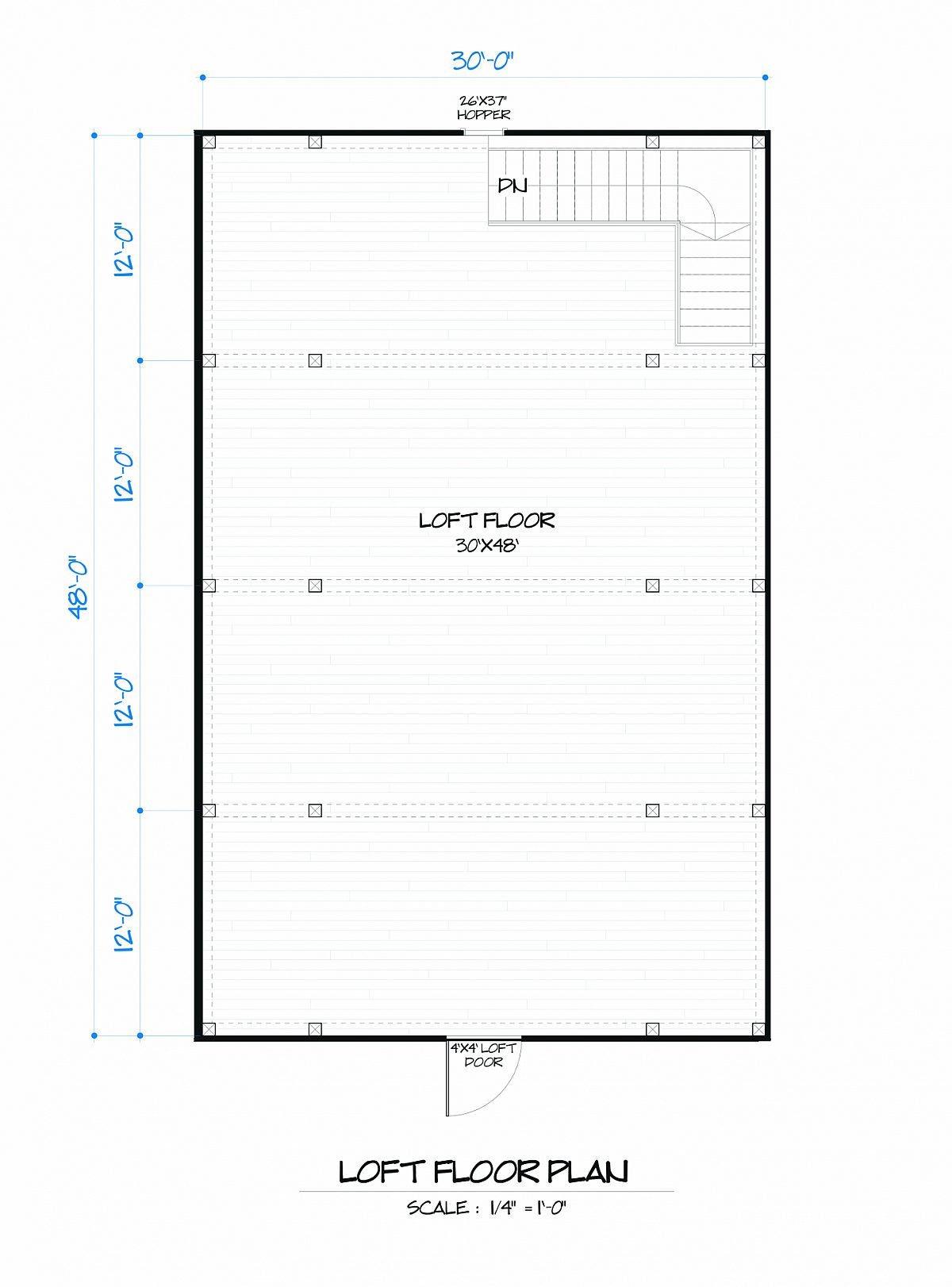 Timberlyne Rose Barn Loft Floor Plan