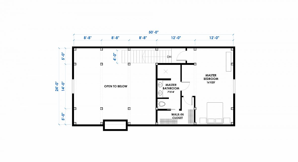 Timberlyne Hightower 36x50 2376 SF Ponderosa Floor Plan Loft