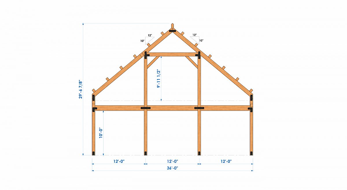 Timberlyne Cooper 36x48 2592 Combination Bent 1