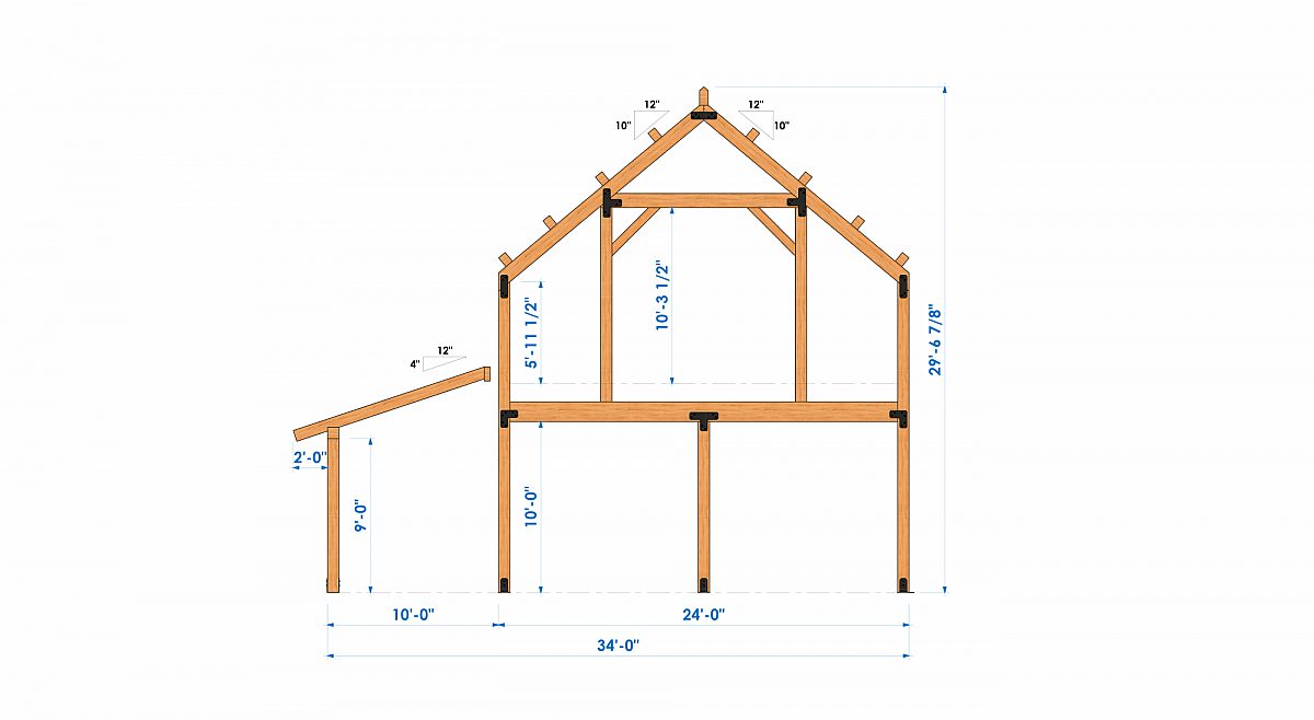 Timberlyne Cooper 36x48 2592 Combination Bent 2