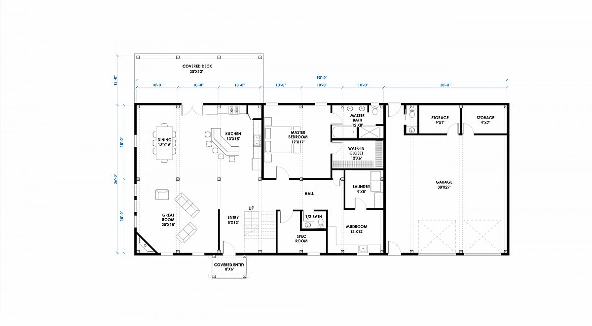 Timberlyne Cinder Cone 36x60 Floor Plan Main