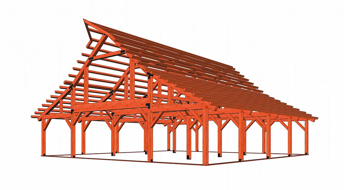 Timberlyne Lotus Barn Full Frame Rendering
