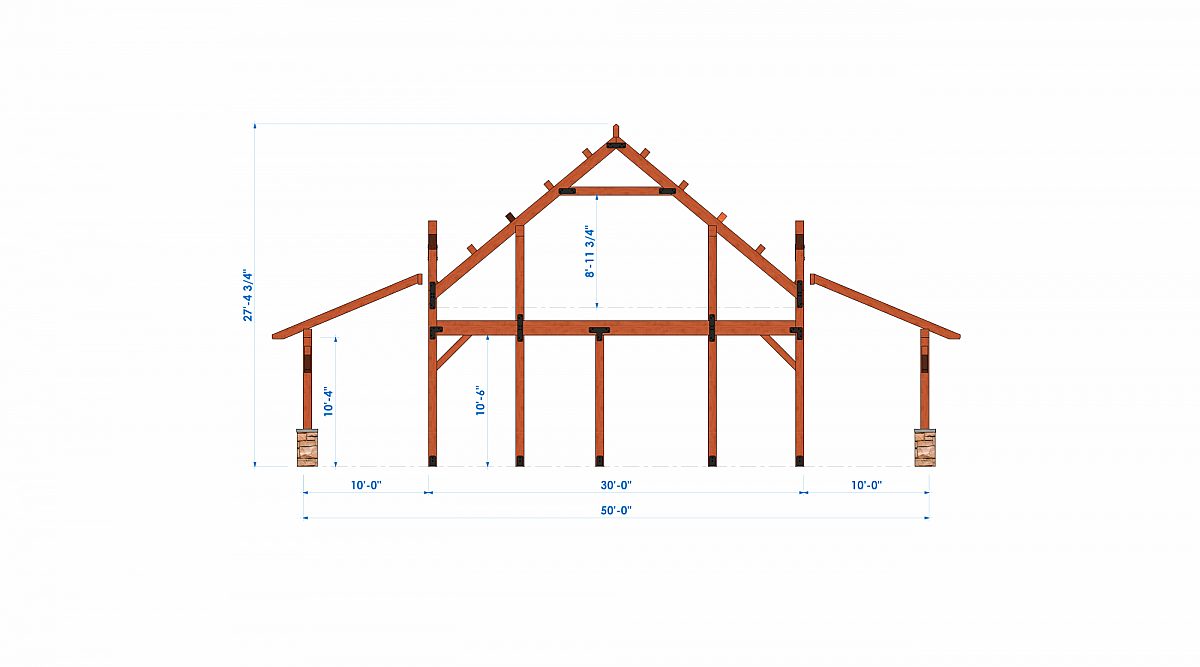 Timberlyne Huxley 30x60 2845 SF Ponderosa Home Bent 2