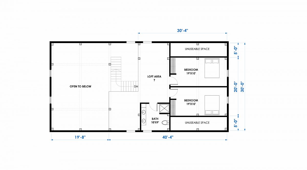 Timberlyne Huxley 30x60 2845 SF Ponderosa Home Floor Plan Loft