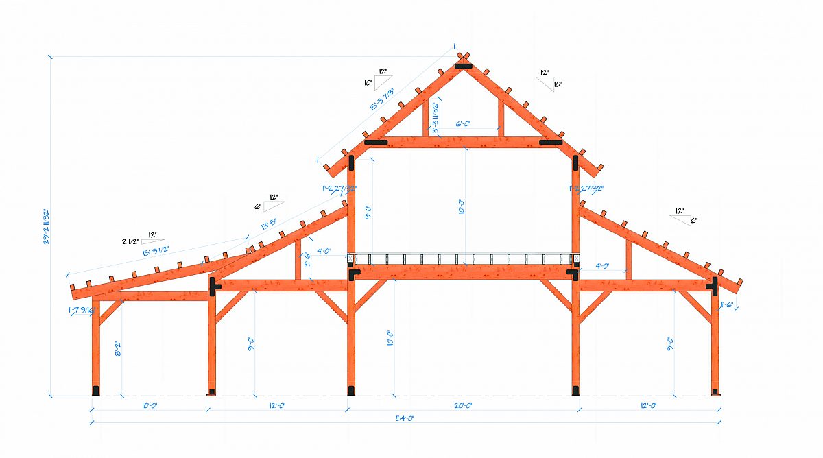 Timberlyne Gunnar Barn Bent Rendering