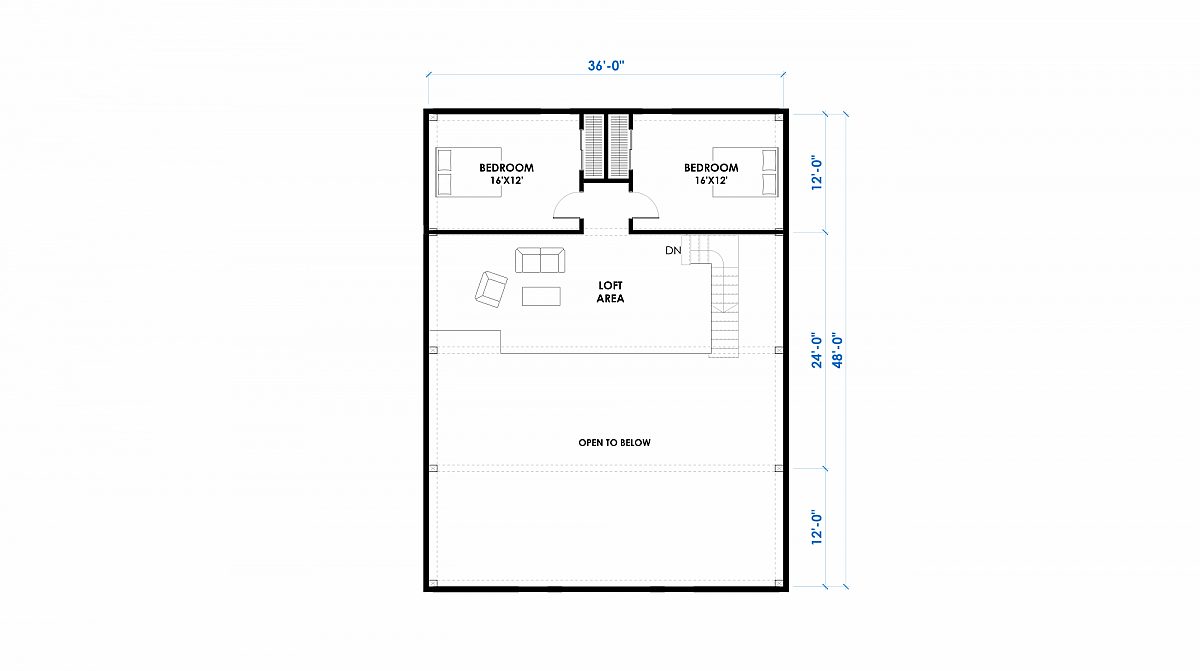 Granite 32x48 2880 Sf Floor Plan Loft