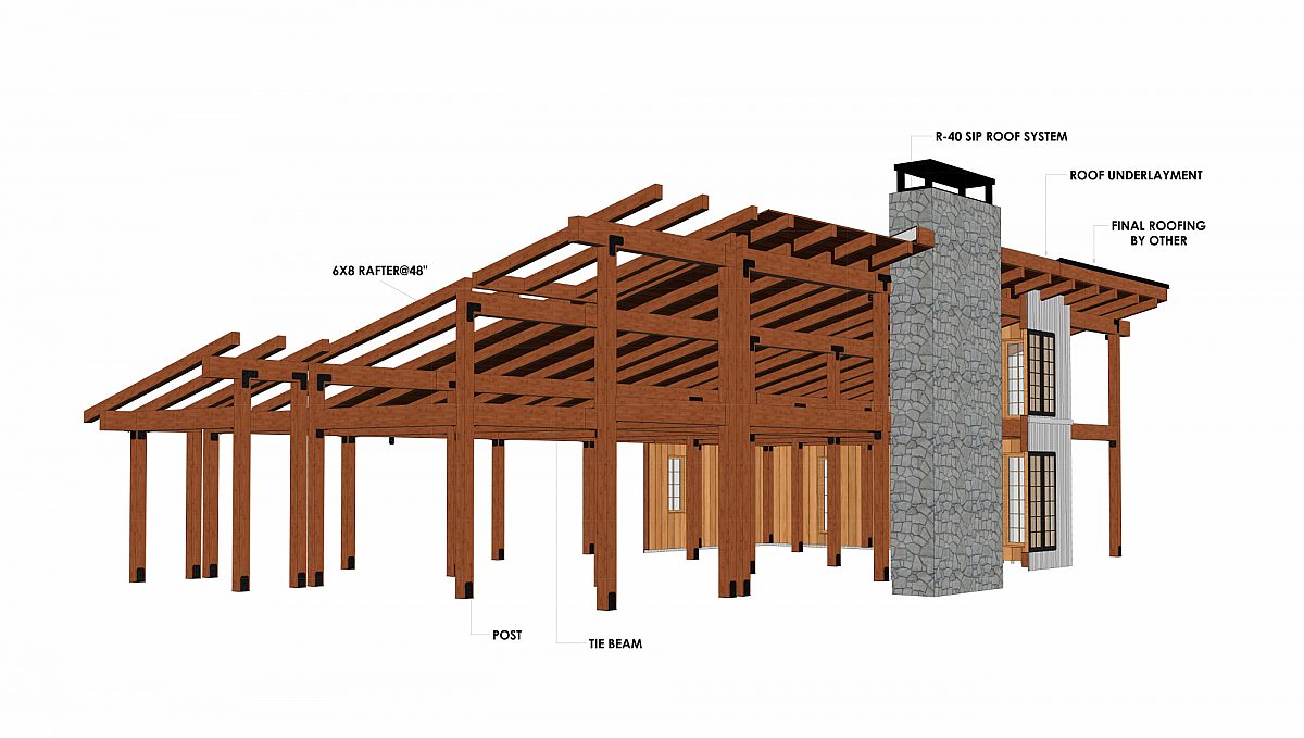 Timberlyne Rushmore 34x60 1820 SF Single Slope Home Cutout