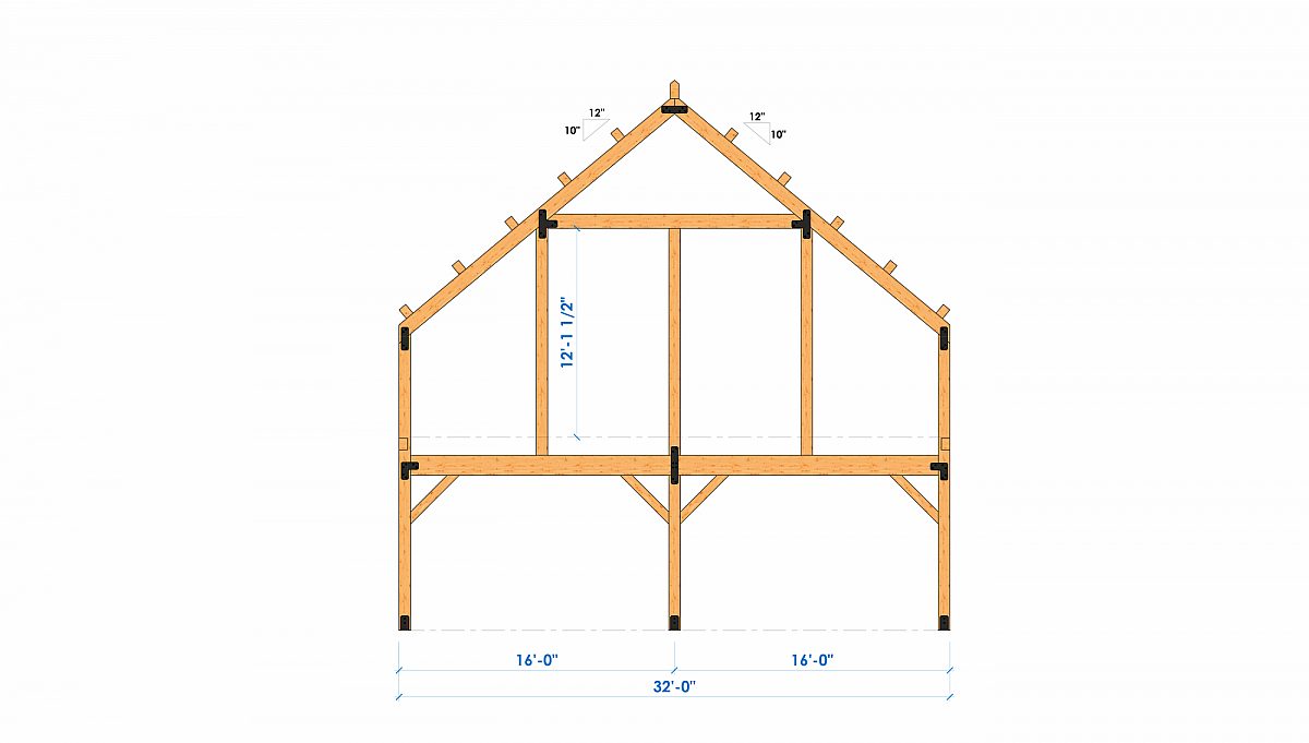 Huntington 32x48 Ponderosa Home Bent 1