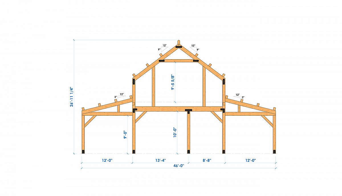Timberlyne Watson 46x48 2736 SF Western Bent 4