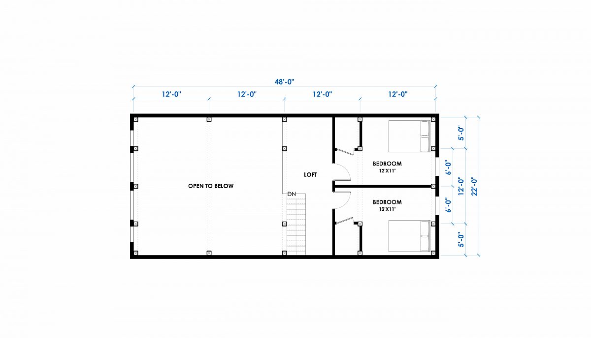 Timberlyne Watson 46x48 2736 SF Western Floor Plan Loft
