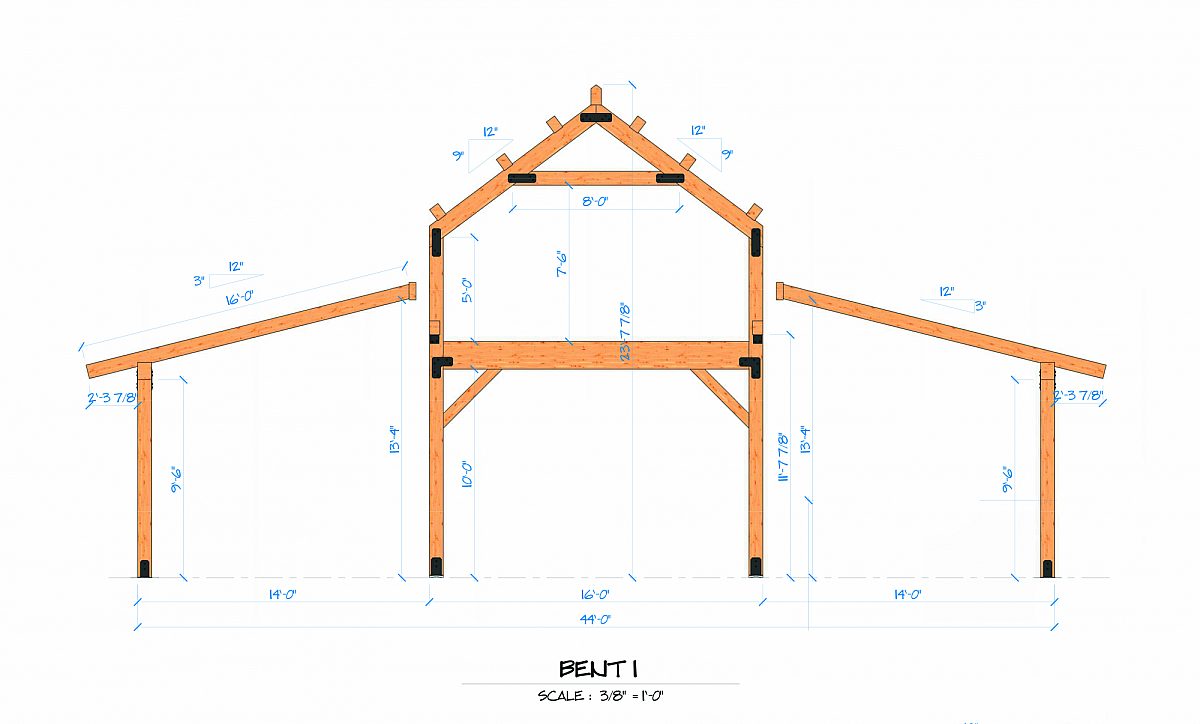 Timberlyne Wildcat Bent Timber Frame Home