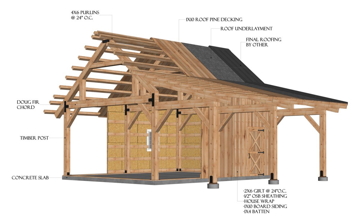 Timberlyne Poppy Horse Barn Cutout