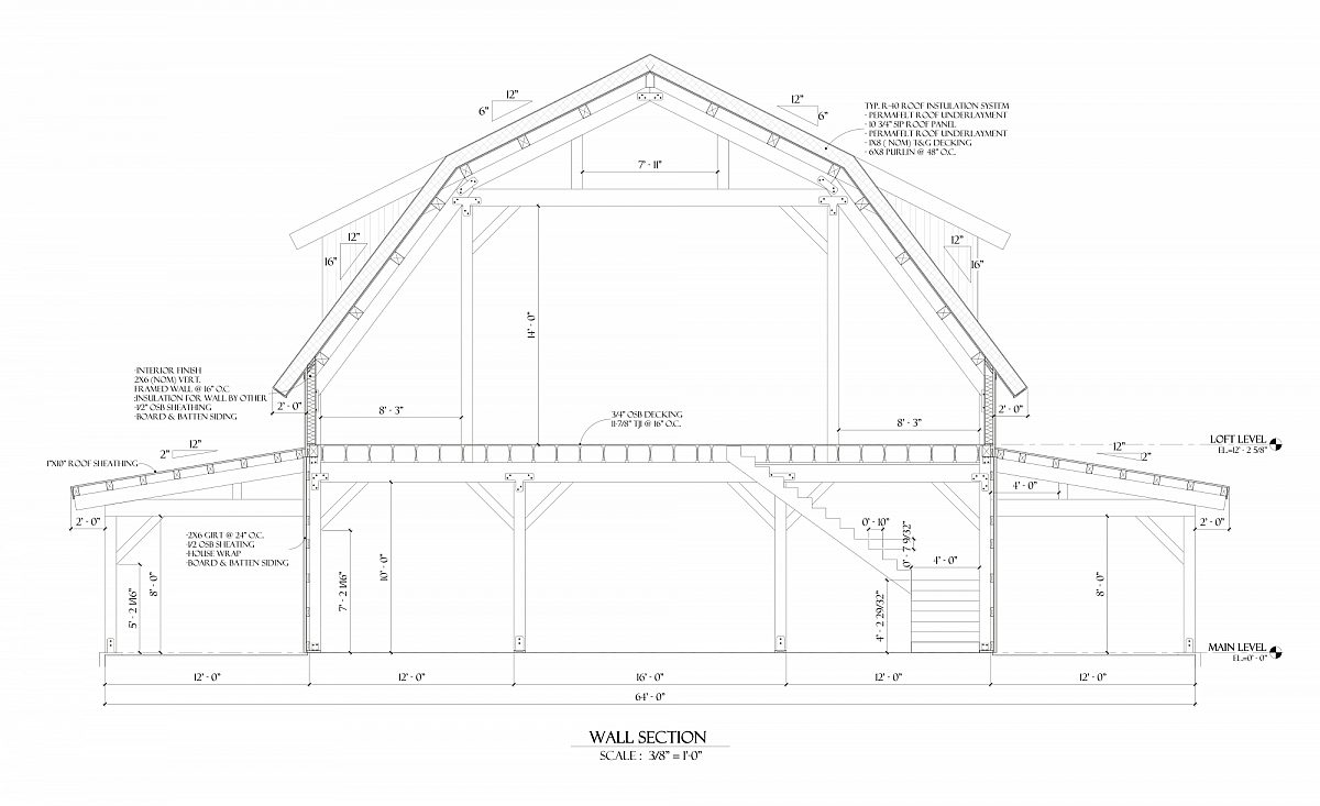 Timberlyne Leo Loft Living Bent Drawing