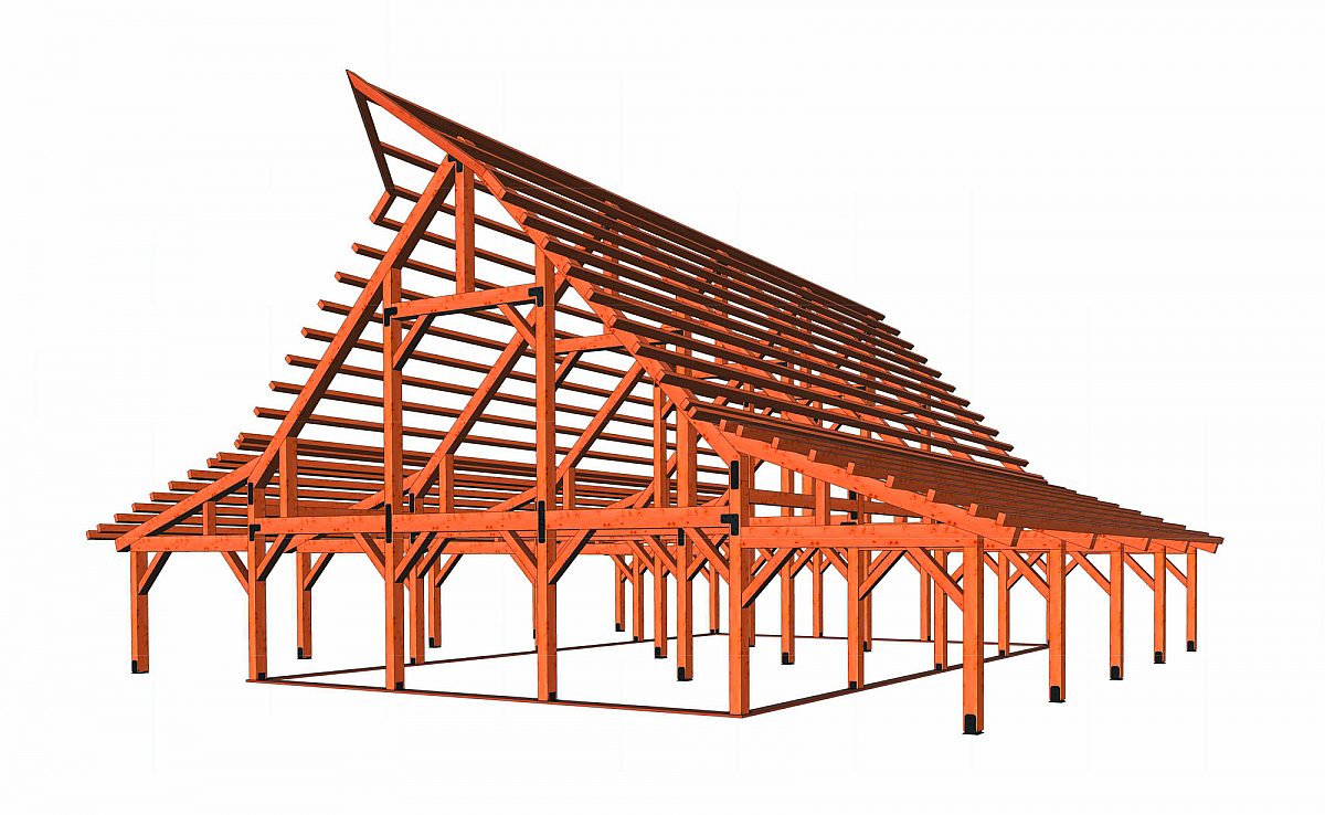Timberlyne Azalea Barn Full Frame Rendering