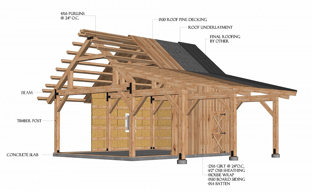 Timberlyne Poppy Horse Barn Cutout