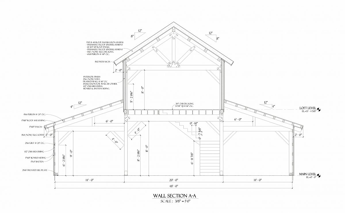 Timberlyne Lincoln Loft Living Bent Wall Insulation