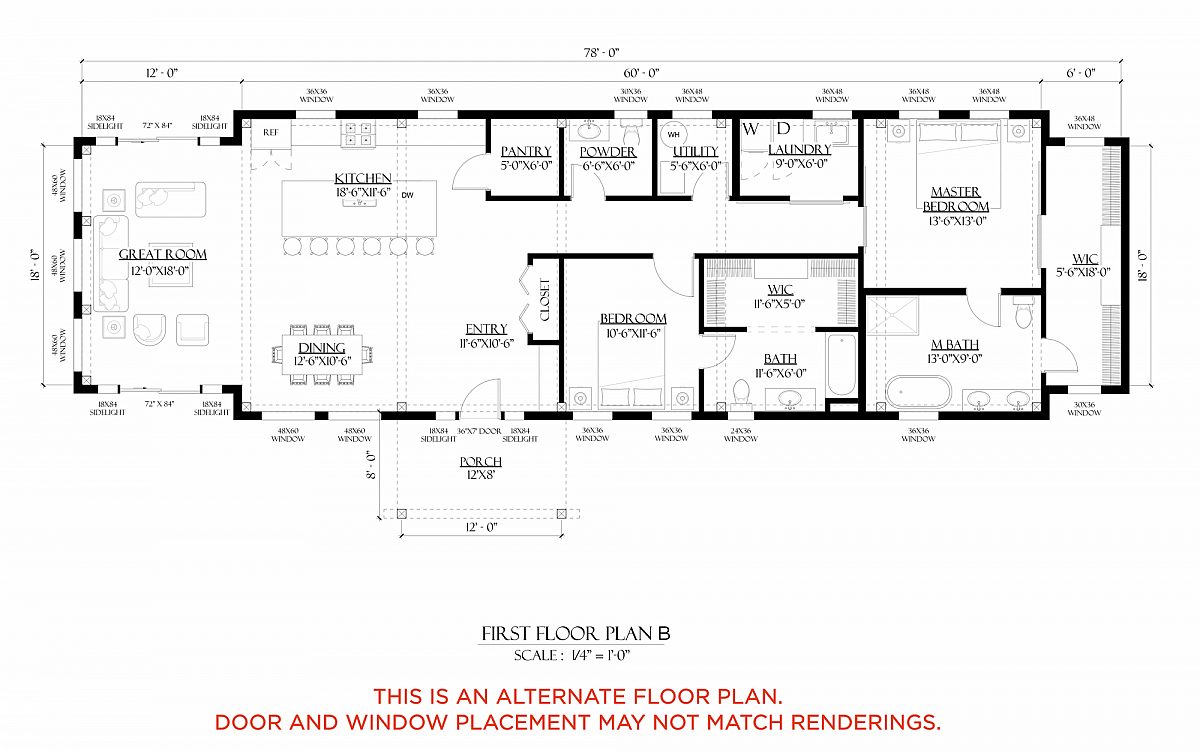 Timberlyne Henry Timber Frame Home Main Floor Plan B