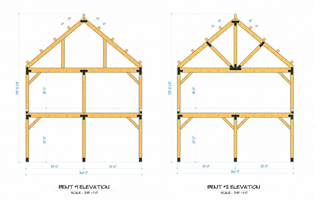 Timberlyne Humphrey Home Bent Elevation 1