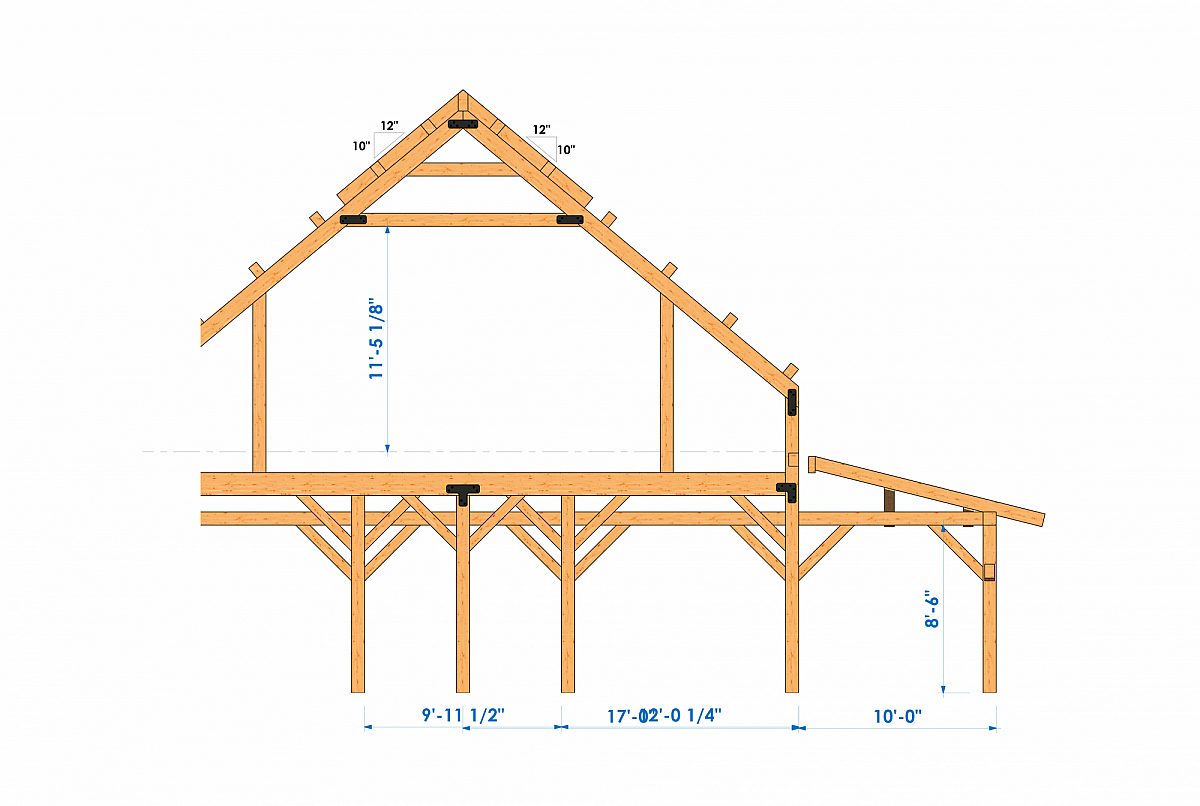 Timberlyne Camelback 34x80 5584 SF 20 X24 Combination Bent 2