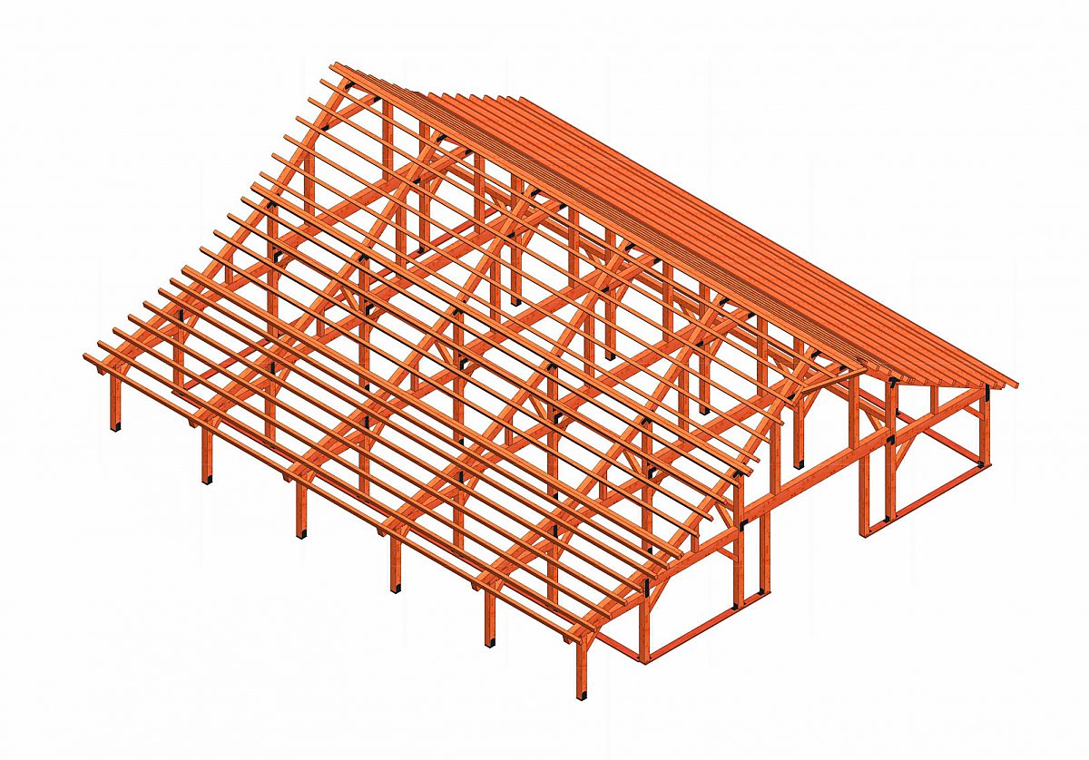 Timberlyne Butternut Barn Full Frame Rendering
