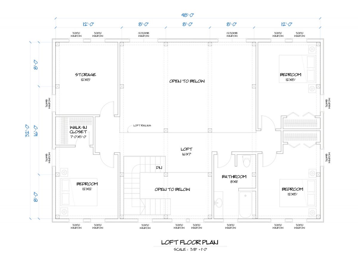 Timberlyne Huntington Home Loft Floor Plan