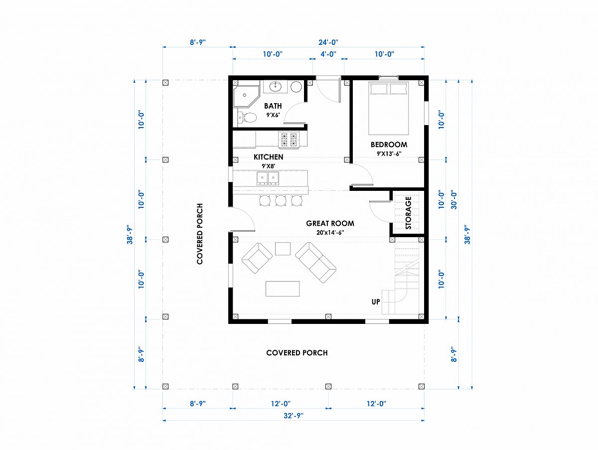 Timberlyne Cantata 24x30 Ponderosa Floor Plan Main