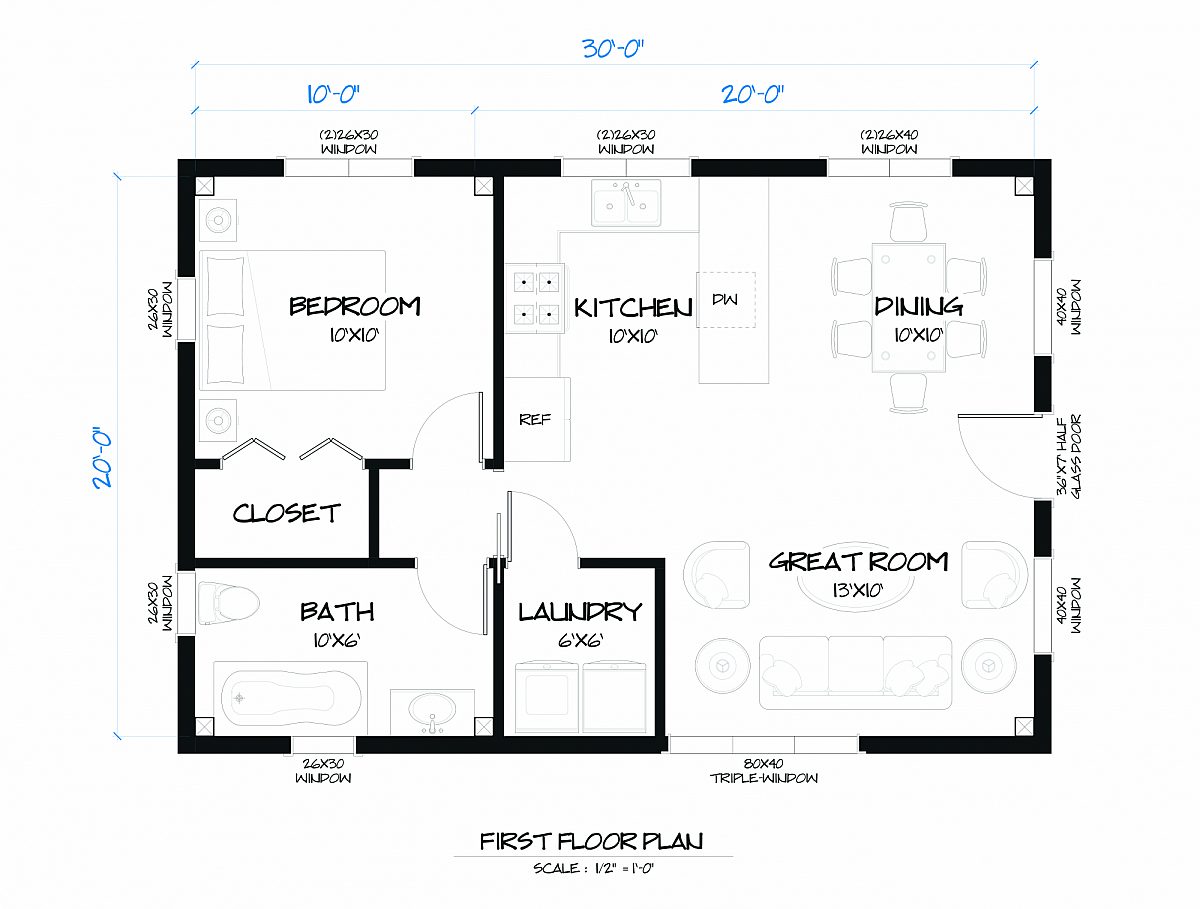 Timberlyne Teton Tiny Home Floor Plan