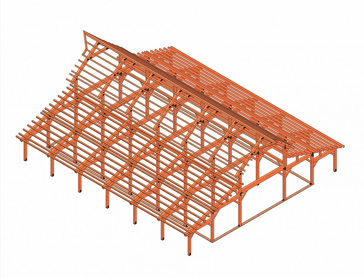 Timberlyne Goldenrod Barn Full Frame Rendering
