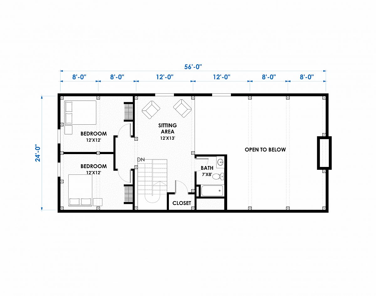Timberlyne Alpine 24 x56 2664 SF Combination Home Floor Plan Loft
