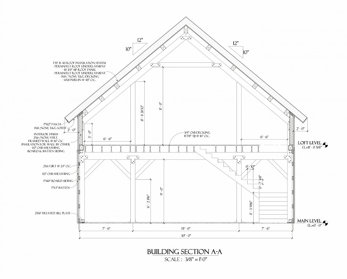 Timberlyne Leah Loft Living Bent Drawing
