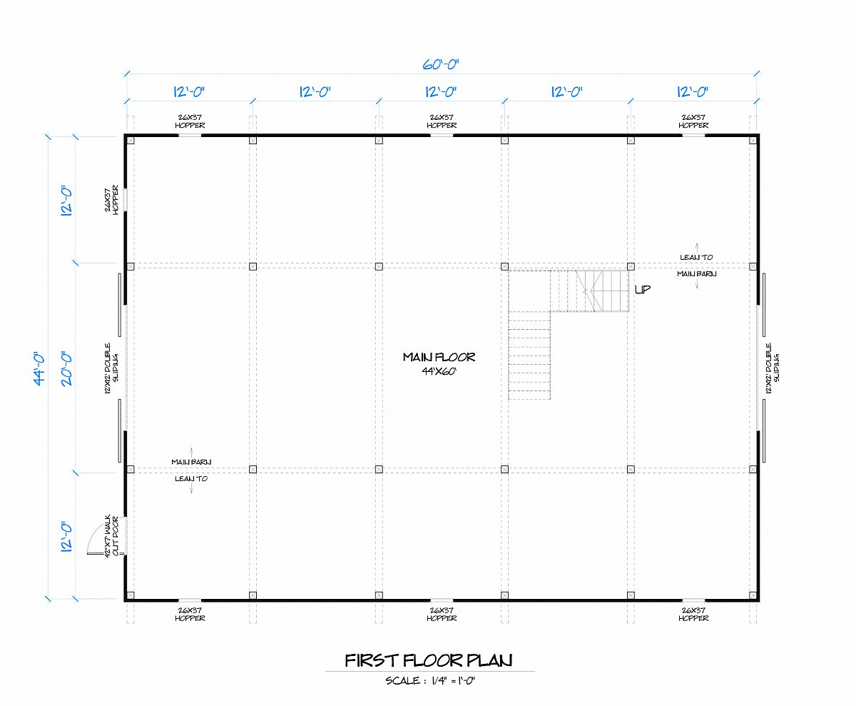 Timberlyne Bluebonnet Barn Main Floor Plan