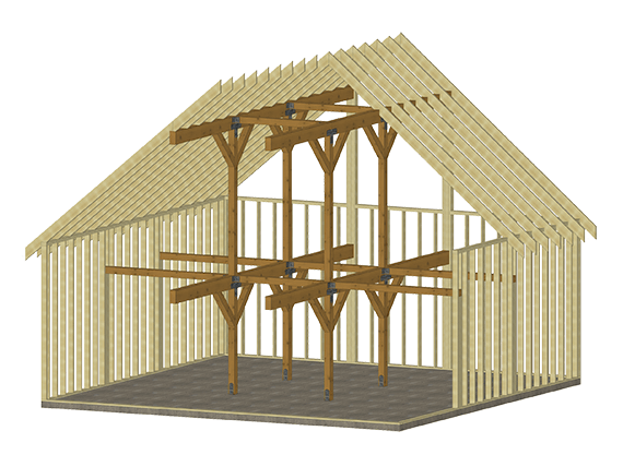 Cabin series pre designed interior 30x30 rendering example