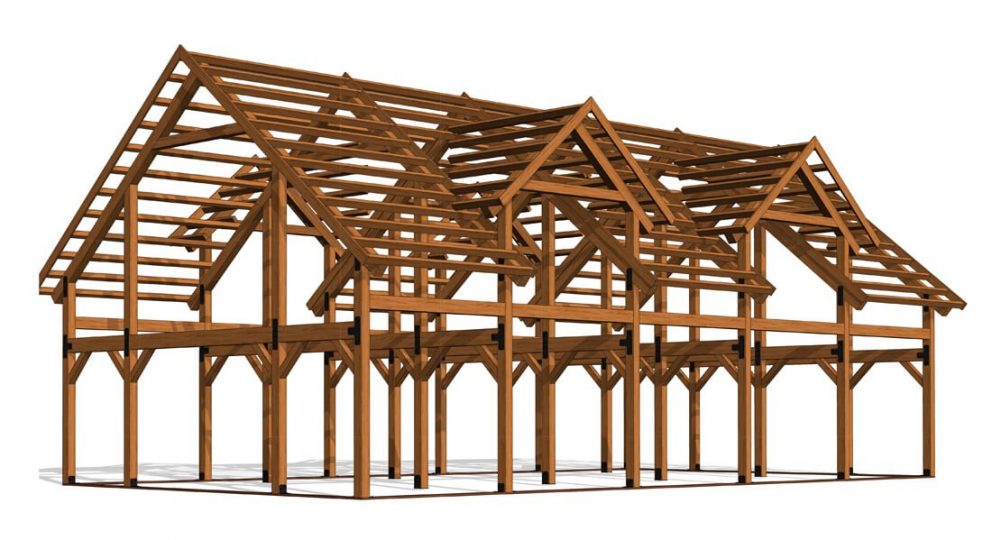 Barn package timber frame 30x60 ponderosa country barn